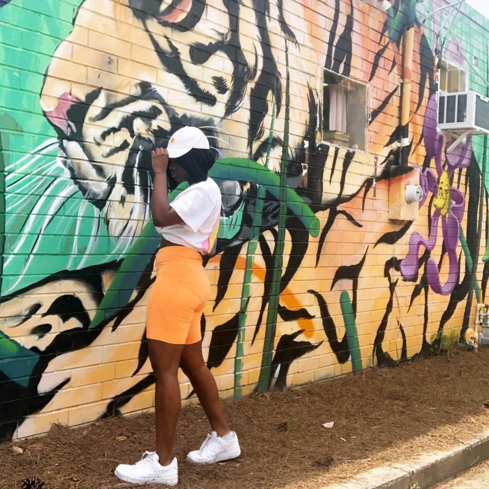 Neon Orange Cycle Shorts